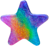 rainbow glitter star